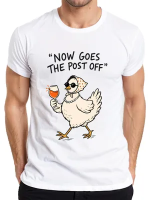 Produktbild von Now Goes The Post Off Huhn Aperol Spritz Wein Lustig Denglish Herren T-Shirt, Weiß, XXL