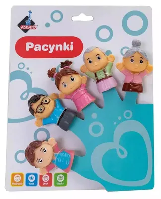 Zdjęcie produktu dla Zabawka Pacynki na palce rodzina zwierząt 5 sztuk