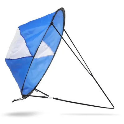 Image de Seau à Kanu en cuir transparent, 108 cm, bleu et blanc, sans couture, avec sac de transport, idéal pour la course et le sport