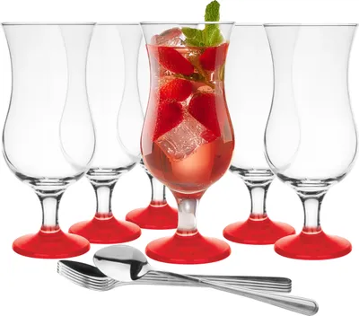 Produktbild von Glasmark KROSNO, 420ml, Set von 6, Glas für alkoholische Cocktails, Longdrinkgläser, Cocktailgläser, Trinkgläser, Perfekt für Zuhause und Partys