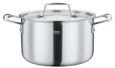 Kochtopf 20 cm, 3,7 l, Edelstahl, induktionsgeeignet, mit Deckel