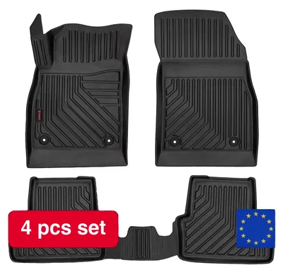 Image de Tapis de sol en caoutchouc, en TPE, compatibles avec l'Opel Astra J (2009-2015), sur mesure pour la berline et le break, résistants et faciles à nettoyer, conception antidérapante