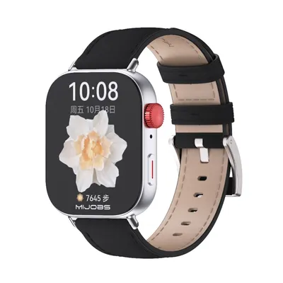 Produktbild von Smartwatch Armband Leder für Huawei Watch Fit 5 4 / Fit 5 4 Pro 3 Schwarz Silber