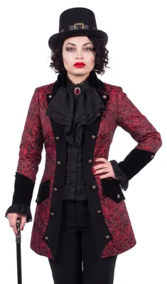 Produktbild von Paisley Damenmantel rot Größe: XL