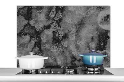 Obrázok produktu pre MuchoWow® Splashback Kuchyňa - Kuchynský backsplash - Ochrana steny pre sporák a drez Betón - farba - čierna 100x65cm Alu-Dibond (alternatíva k