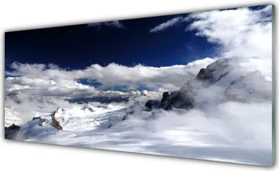 Produktbild von Acrylglasbilder 125x50 Wandbild Druck Gebirge Wolken Landschaft
