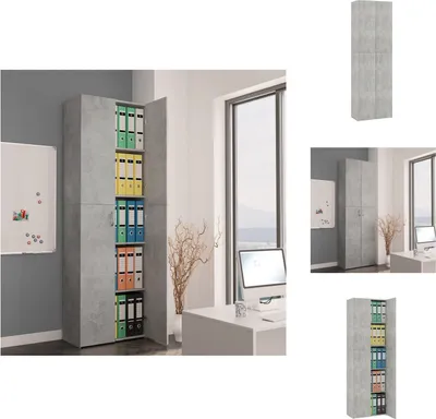 Produktbild von vidaXL Büroschrank Betongrau 60x32x190 cm Holzwerkstoff -  Aktenschränke