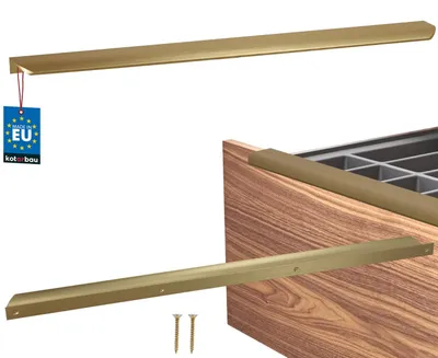 Produktbild von KOTARBAU® Möbelgriff Schrankgriffe 500 mm Gold Matt ZnAl Hinterschraubgriffe Kantengriff Schubladengriffe Küche Modern