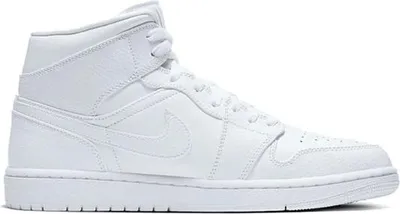 Produktbild von Nike Air Jordan 1 Mid 'Triple White' - Sneaker - 554724-130 nike air max 90 männer, billige nike air max, nike air max männer, nike schuhe männer, nike air max angebot, kaufen nike air max, nike air max schwarz männer, nike air max 90 wesentliche männer, nike air max männer verkauf, nike air maxmänner, nike air max 9