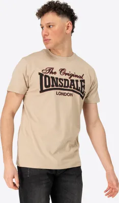 Image de T-shirt homme coupe régulière COTHA Sand/Black/Red S Lonsdale