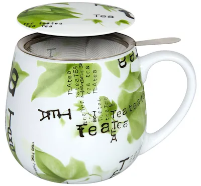 Produktbild von Könitz Becher mit Sieb und Deckel 420 ml Tea for you - Tea Collage / Teebecher