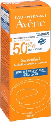 A product box for Avene sunscreen.