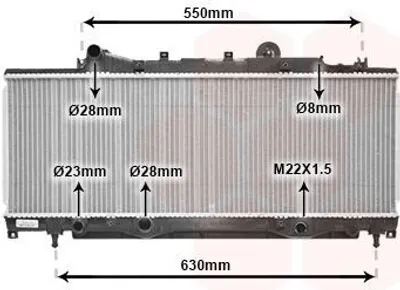 Produktbild von VAN WEZEL 17002149 Kühler Wasserkühler Motorkühler für FIAT PUNTO (176) PUNTO Cabriolet (176C)