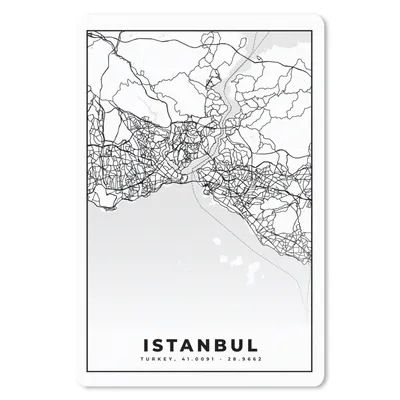 Produktbild von MuchoWow® Mauspad Mousepad Istanbul - Karte - Stadtplan - Schwarz-weiß - Karte 18x27 cm - Mousepads - Maus Mat - Pad - Mausunterlage