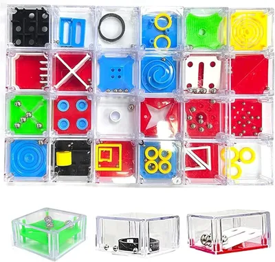 Immagine prodotto di Giochi per bambini che richiedono pazienza - Giochi di puzzle - Calendari dell'Avvento - Mini-puzzle - Giochi di abilità - Giochi di logica