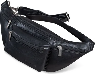 Produktbild von ROYALZ "Laguna" Bauchtasche Leder Vintage Look Gürteltasche Uni auch als Brusttasche Crossbody Bag Hüfttasche für Damen und Herren Echtleder