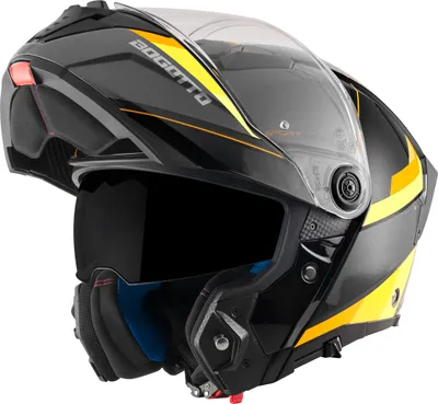 Produktbild von Bogotto FF404 Ezion Klapphelm, schwarz matt/gelb, L