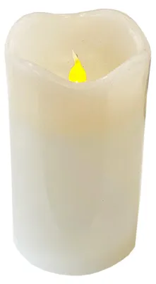 Produktbild von LED - Echtwachs Kerze mit LED 5 x 6,5 cm mit Timer