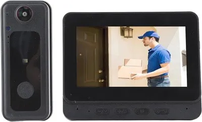 Productafbeelding van Draadloze Videodeurbelcamera met HD Groothoek en Nachtzicht voor Thuisbewaking