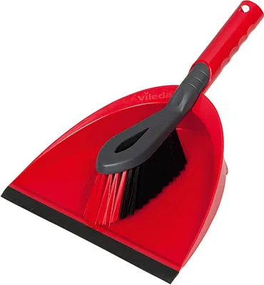 Produktbild von Vileda Kehr-Set, Schaufel und Kehrbesen, Farbe Rot