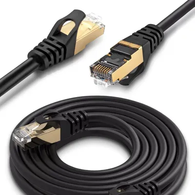 Produktbild von Cat7 Netzwerkkabel Patchkabel Cat6A Cat6 Cat5 LAN Internet 5m Verlegekabel Kabel