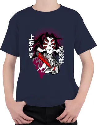 Zdjęcie produktu dla Sześciooki Demon Samuraj Anime Katana Manga Gloomy Gift Uni Koszulka dziecięca, Granatowy, 116