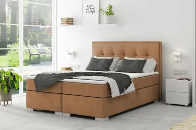 Produktbild von VELAR Boxspringbett mit bettkasten "PALERMO", 140 cm, Beige