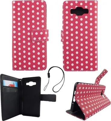 Zdjęcie produktu dla Etui na telefon komórkowy Etui na telefon komórkowy Samsung Galaxy A5 2015 Polka Dot Pink White