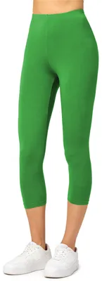 Produktbild von Merry Style Damen Leggings 3/4 aus Viskose MS10-144 (Grün, XL)