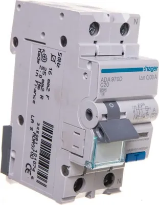 Image de RCBO 1P+N C20A 6KA 0,03A Type A ADA970D