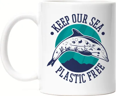 Produktbild von Keep Our Sea Plastic Free Tasse Naturschutz Umweltverschmutzung Tiere Fische Delfin