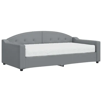 Productafbeelding van vidaXL Dagbed met matras, lichtgrijs, 90x190 cm, stof