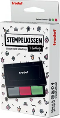 Produktbild von trodat Stempelkissen 9051 3-farbig grau/rot/grün