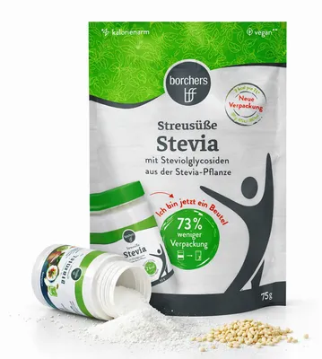 Produktbild von borchers Stevia Streusüße - Alternative zu Zucker, Kalorienarm, Süßungsmittel