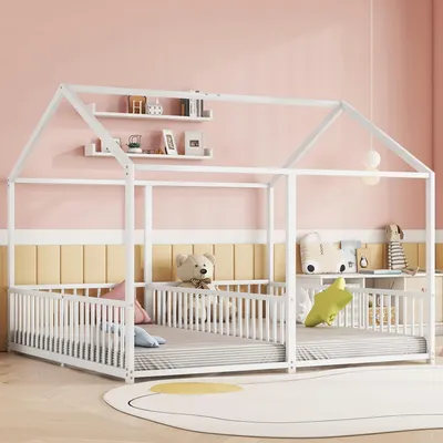 Immagine prodotto di Letto a terra per bambini FAVSH, 90x200 cm, con sponde di protezione, letto basso