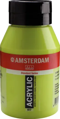 Immagine prodotto di Bottiglia di vernice acrilica Amsterdam Serie Standard 1000 ml giallo-verde 617