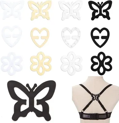 Produktbild von Clyhon 12 Stück BH Träger Clip, Damen BH Träger Halter, Unsichtbar BH Träger Clip Set für Damen Frauen (Transparent, Teint, Weiß, Schwarz)