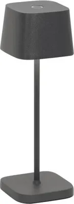 Immagine prodotto di Zafferano Ofelia Pro Micro Lampada a led da tavolo Grigio scuro ricaricabile e dimmerabile