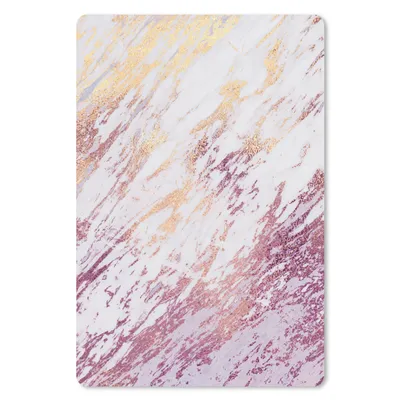 Obrázok produktu pre Podložka pod myš - Mramor - fialová - zlatá - 40x60cm - Rohožka pod myš