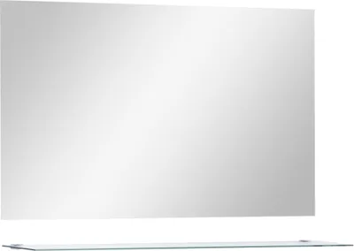 Image de Miroir mural avec étagère 100x60 cm Verre trempé
