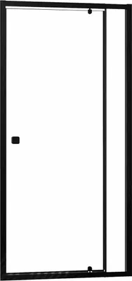 Image de Porte de douche Pivotante Noir 70-80x185cm - Extensible de 69 à 80 cm - BLACK SLIDE 70 80