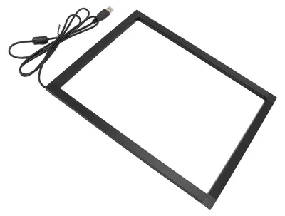 Obrázok produktu pre Infračervený dotykový rám s rozhraním USB, interaktívna infračervená dotyková fólia typu „Plug and Play“ pre dotykové tabule, digitálne informačné kiosky, 15 palcov