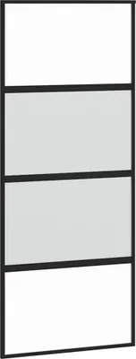 Produktbild von vidaXL Schiebetür Schwarz 90x205 cm Hartglas und Aluminium