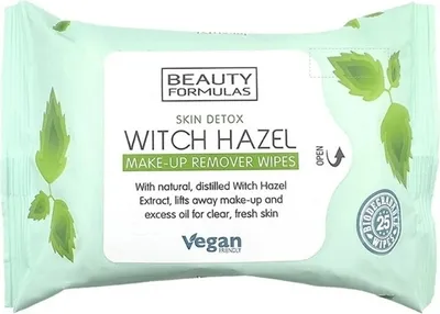 Produktbild von Beauty Formulas Abschminktücher mit Virginischer Zaubernuss, 25 Stück