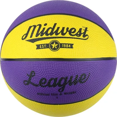 Produktbild von Midwest Basketball gelb-lila Größe 3 - Gummiball für drinnen und draußen