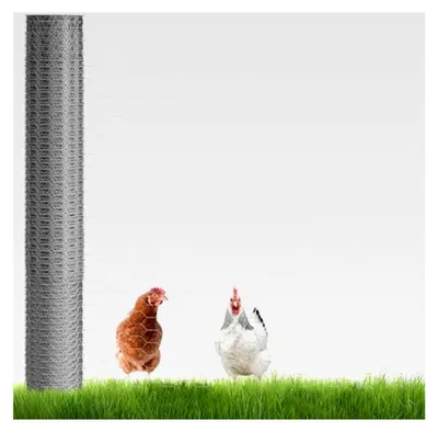 Produktbild von Maschendrahtzaun 100 cm Höhe - Verzinktes Sechseckgeflecht engmaschig 13 mm x 25 mm - Hasendraht, Kaninchendraht, Kükendraht, Zaun, Hasenzaun, Drahtzaun, Kleintierzaun - 100 cm hoch, 10 m lang