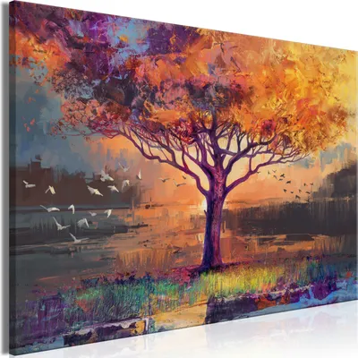 Produktbild von Italienischer Leinwand Leinwandbild - Autumn Sketches (1 Part) Wide 30x20 cm Blumen b-A-10062-b-a