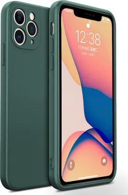 Image de coque pour iPhone 11 Pro Max, coque en silicone liquide, résistante aux chocs et aux rayures pour iPhone 11 Pro Max Nachtgrün
