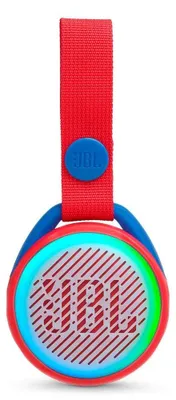 Produktbild von JBL JR Pop Mini-Boombox für Kids - Rot – Poppiger, wasserdichter Bluetooth-Lautsprecher mit eingebauten Lichtmotiven – Bis zu 5 Stunden Musik hören mit nur einer Akku-Ladung