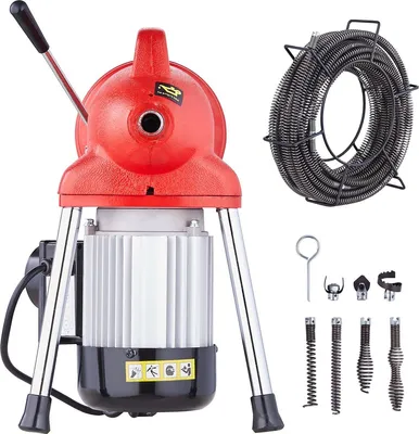 Immagine prodotto di Macchina per la pulizia delle tubature - Pulitore elettrico per tubi - 250W - Con 7 utensili di taglio